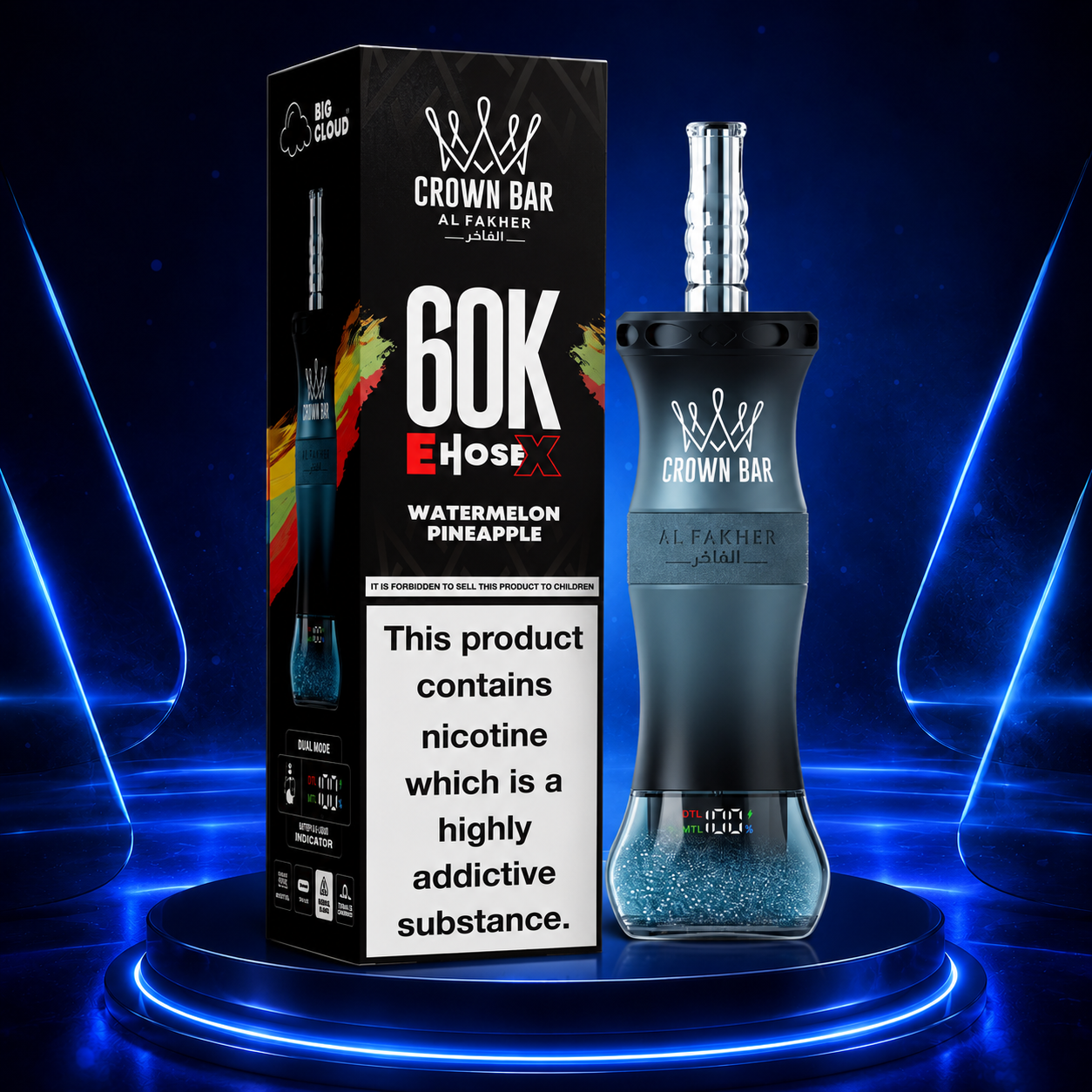 Al Fakher Crown E Hose X 60K Vape Descartável Portugal 60000 Tragadas