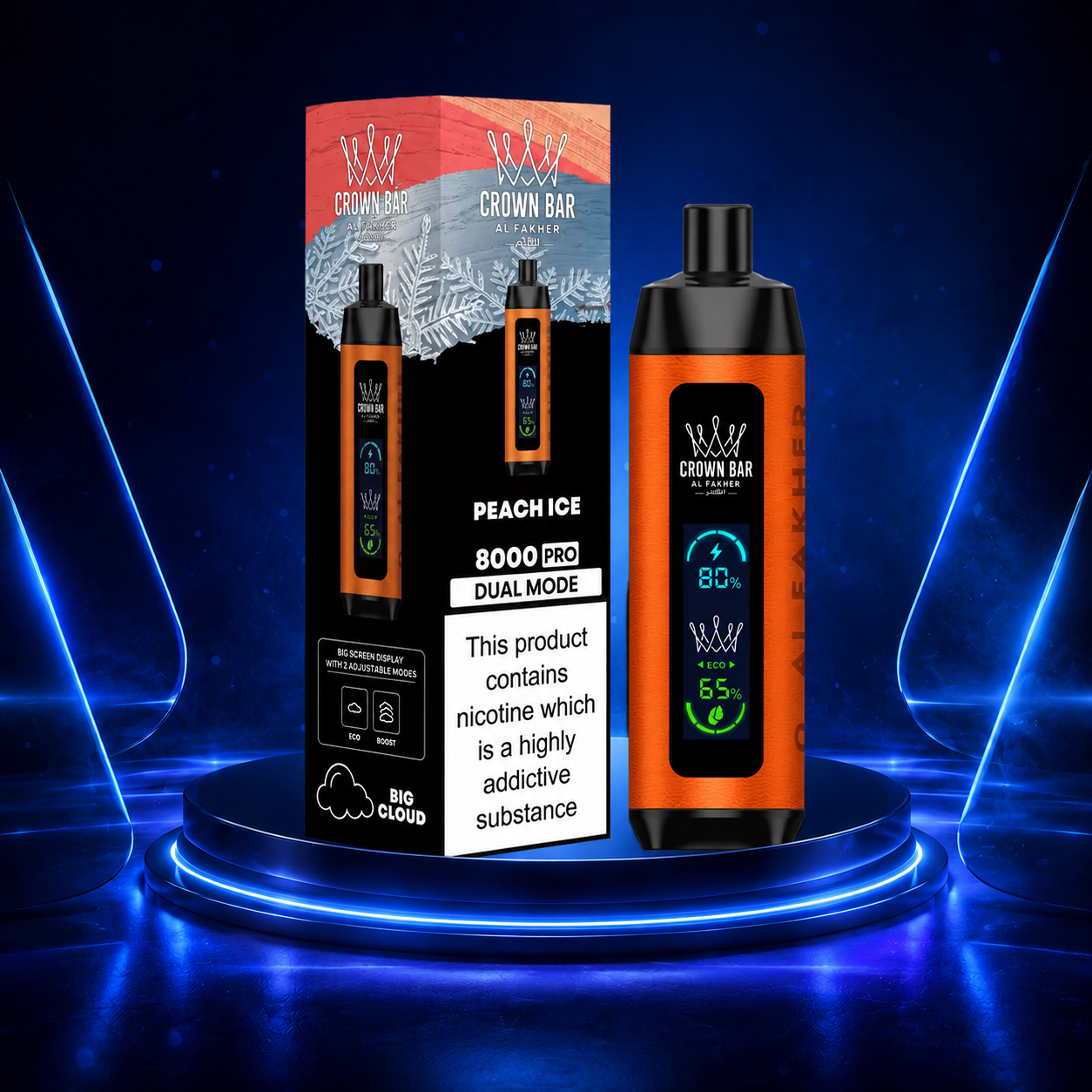 Al Fakher Crown Bar Pro 8K Vape Descartável Portugal 8000 Tragadas