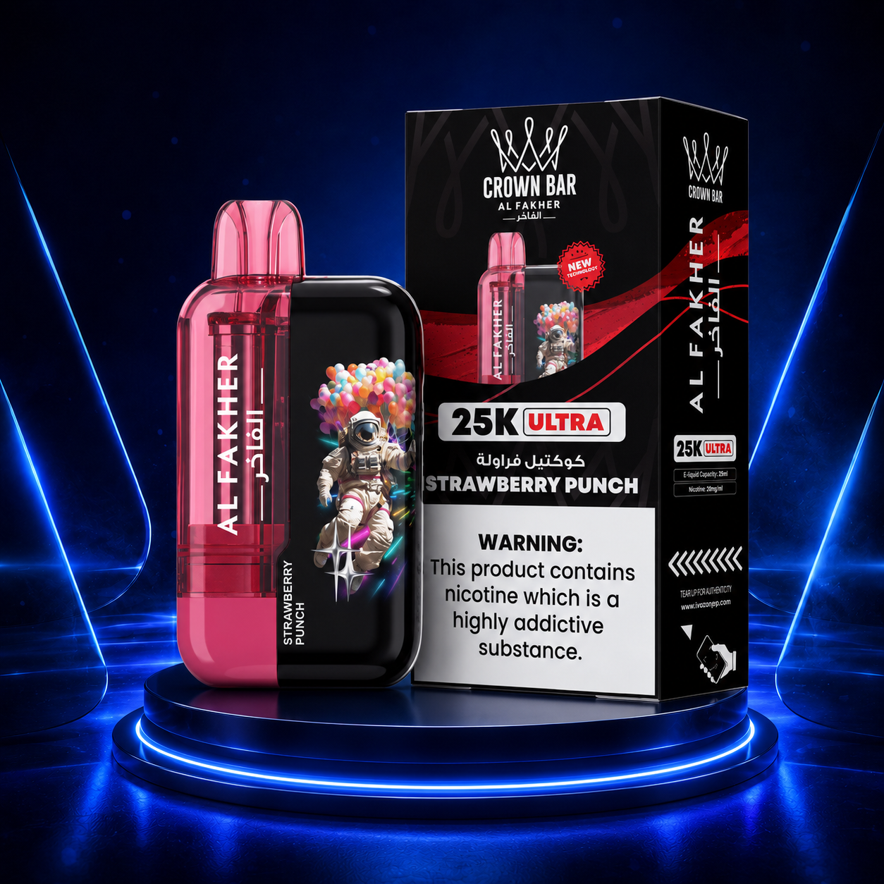 Al Fakher Crown Bar Ultra 25K Vape Descartável Portugal 25000 Tragadas