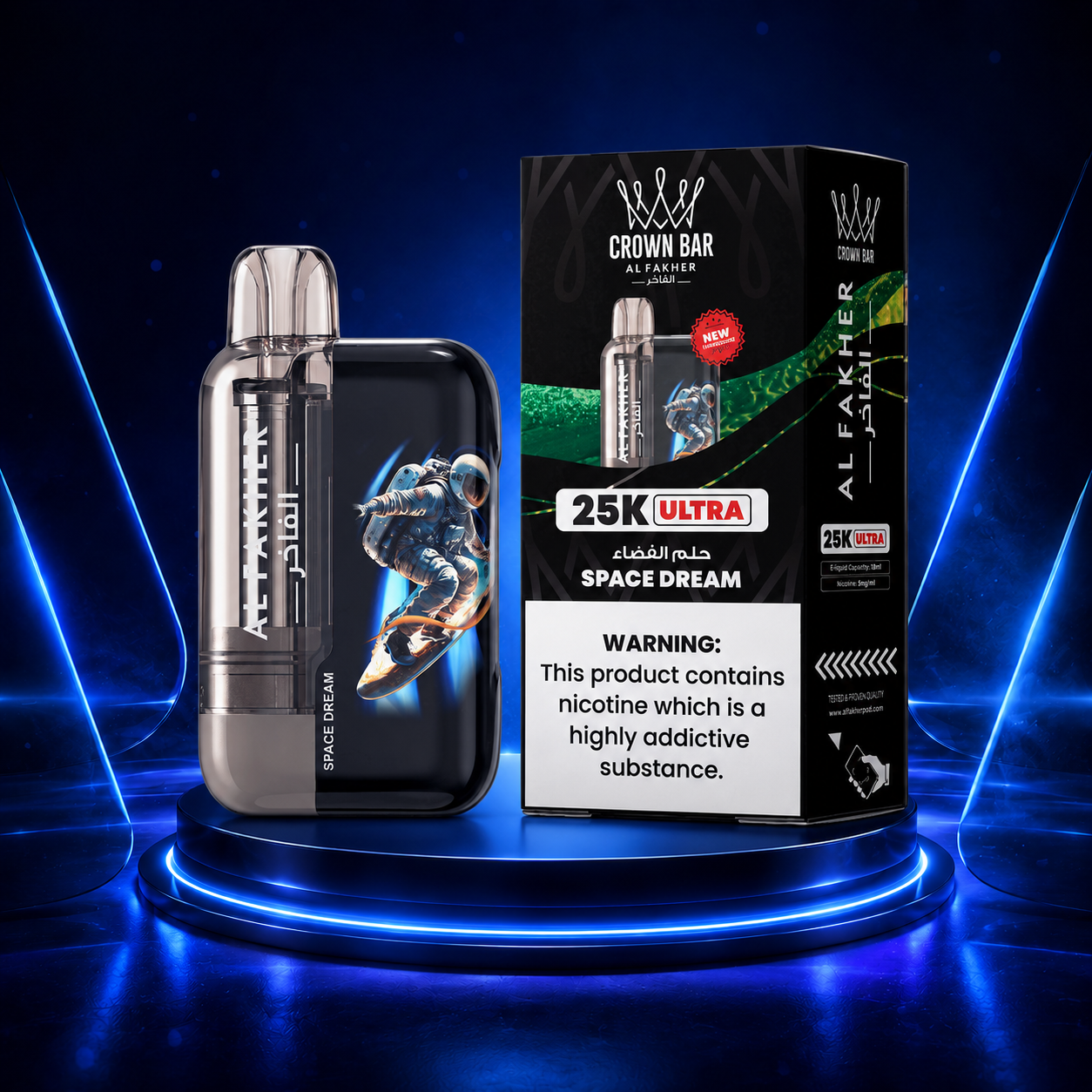 Al Fakher Crown Bar Ultra 25K Vape Descartável Portugal 25000 Tragadas