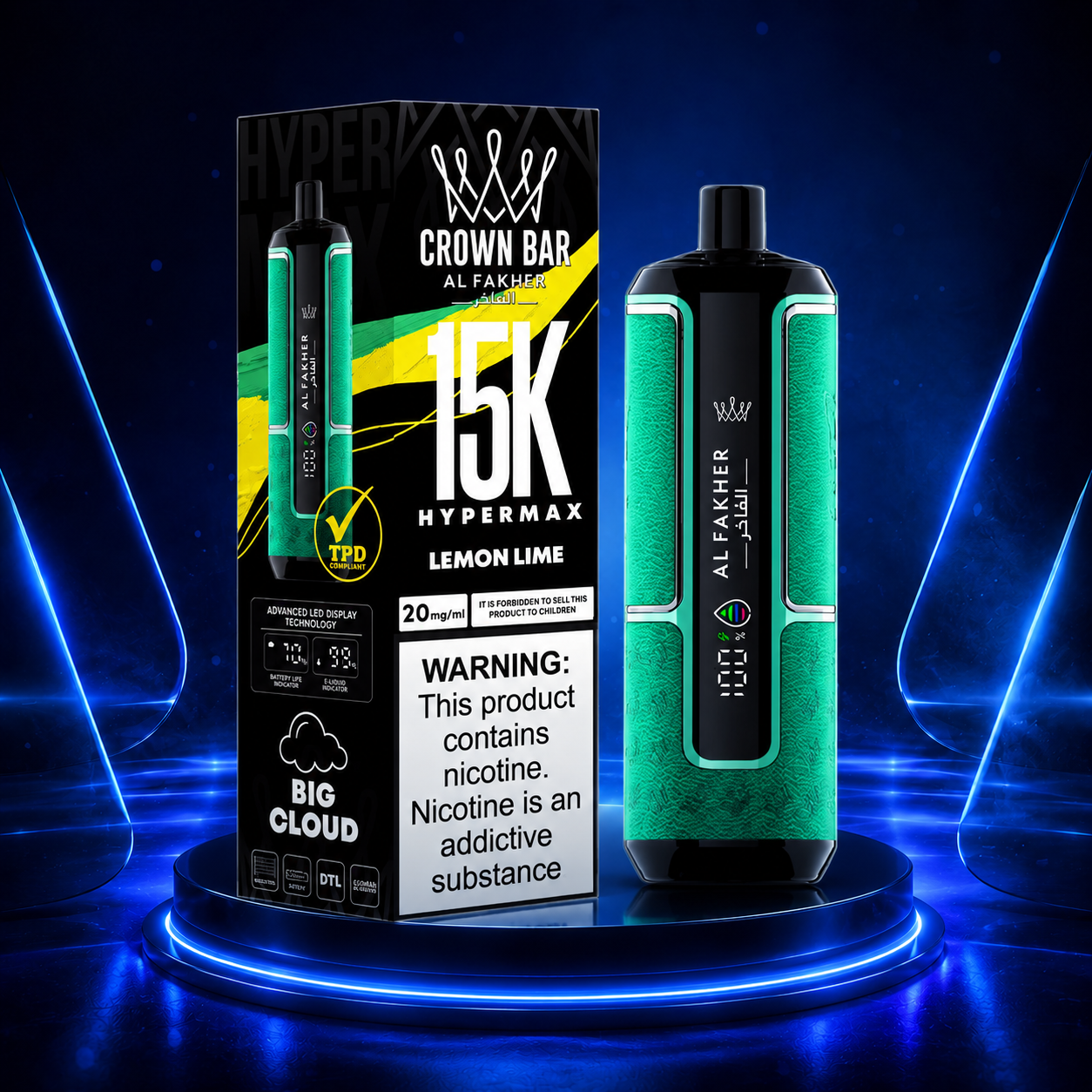 Al Fakher HyperMax 15K Vape Descartável Portugal 15000 Tragadas
